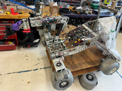 Mars-style rover platform used for sensor subsystem development.